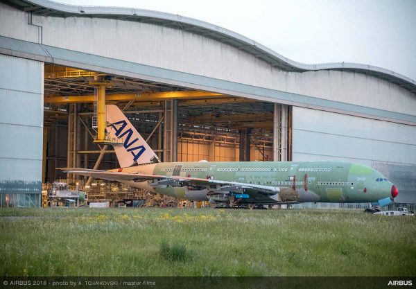 First ANA Airbus A380 Rolls out of Assembly Hall