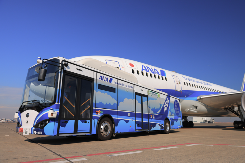 ANA Becomes First Airline in Japan to Use Autonomous Bus to Transport Employees