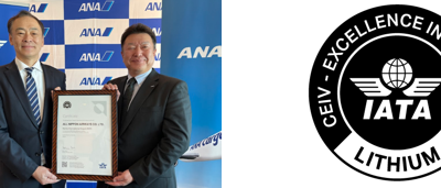 ANA First in Japan to Achieve IATA CEIV Lithium Batteries Certification